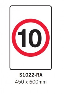 Car Park Signs- 10 kph sign - Spacepac Industries