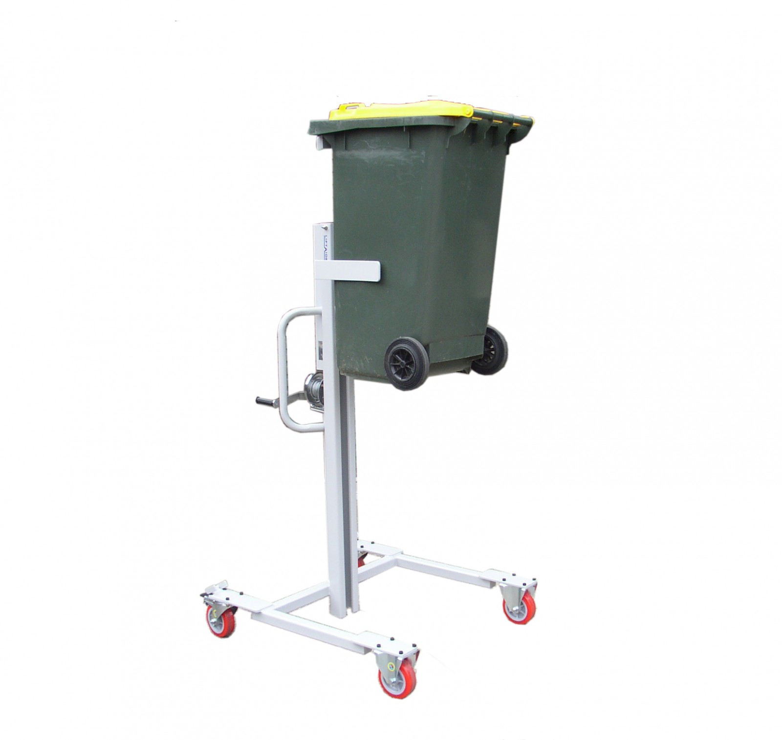 Wheelie Bin Lift Trolley, Manual Lift and Manual Push Spacepac Industries