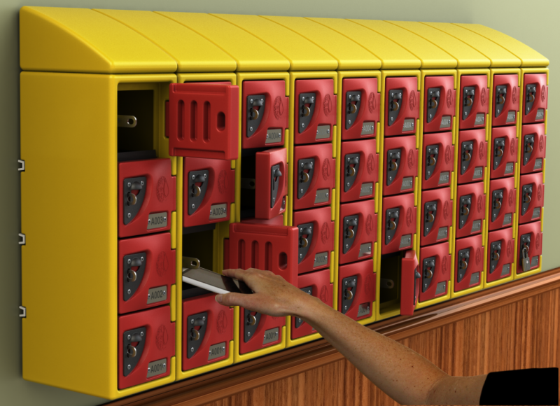 Locker Polytech Poly Phone Lockers F Series 180w x 240d x 600h - Spacepac Industries