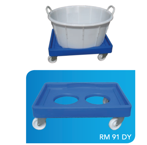 Single Dolly to suit Retangular bin 630x415 mm - Image 2