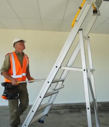 Proper use of step ladders to reduce fall risks in Australian workplaces.