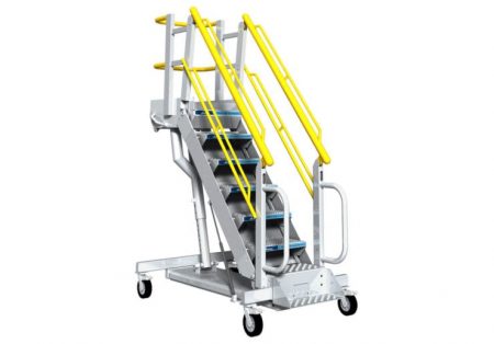 Rolling access platform with 360° swivel casters