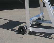 Step-Thru Mobile Access Platform in stationary position