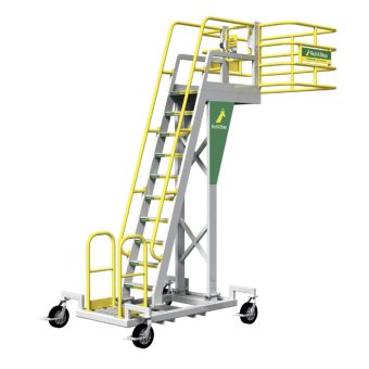 Spacious work platform on C Series Mobile Work Platform Ladder
