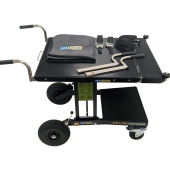 Demtruk Folding Cart 2.0 transporting heavy equipment for mobile technicians