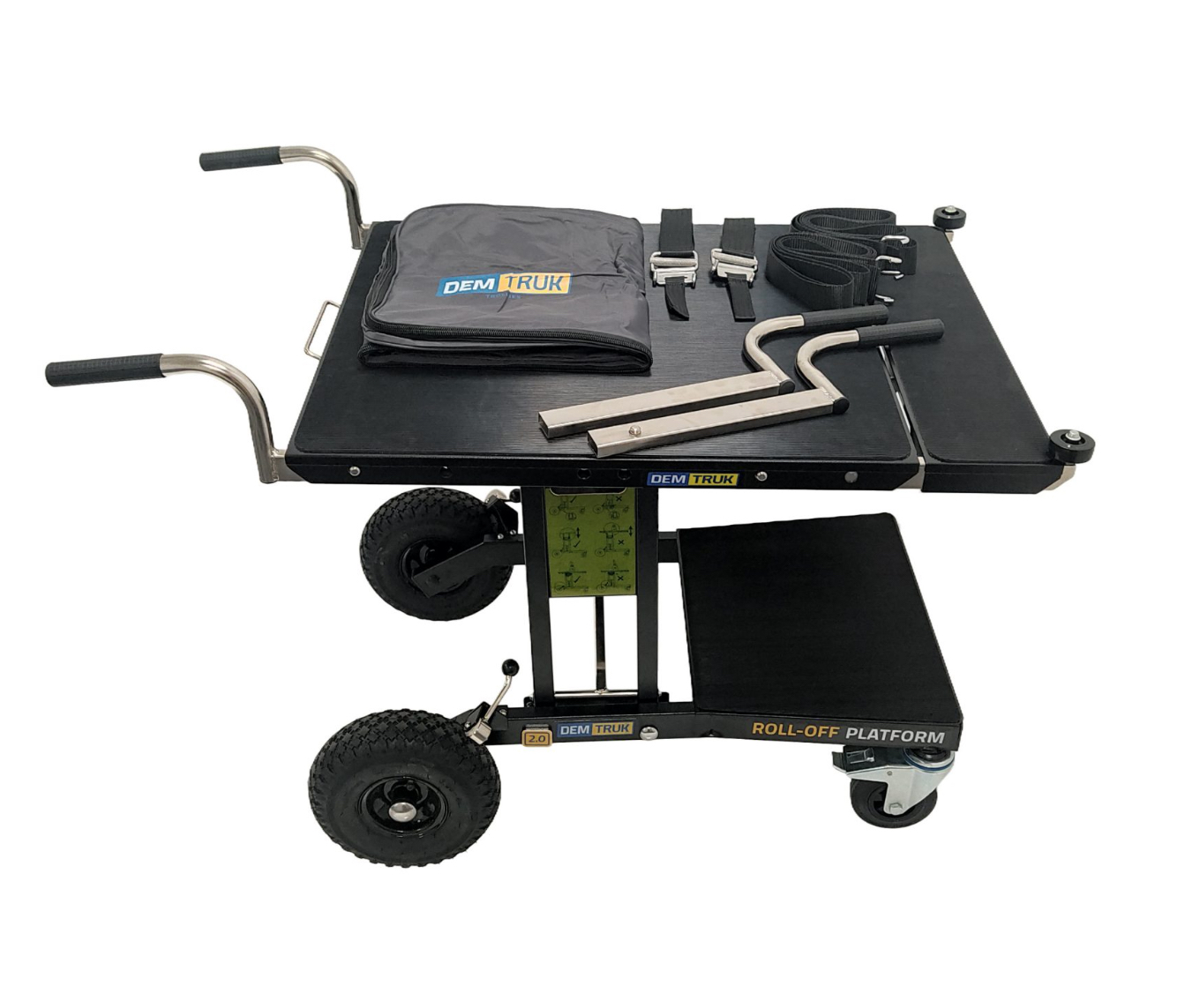 Demtruk DELUX 2.0 material handling equipment transporting a large load
