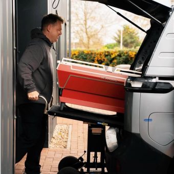 Folding Cart DELUX 2.0 adjustable height platform cart with roll-off design