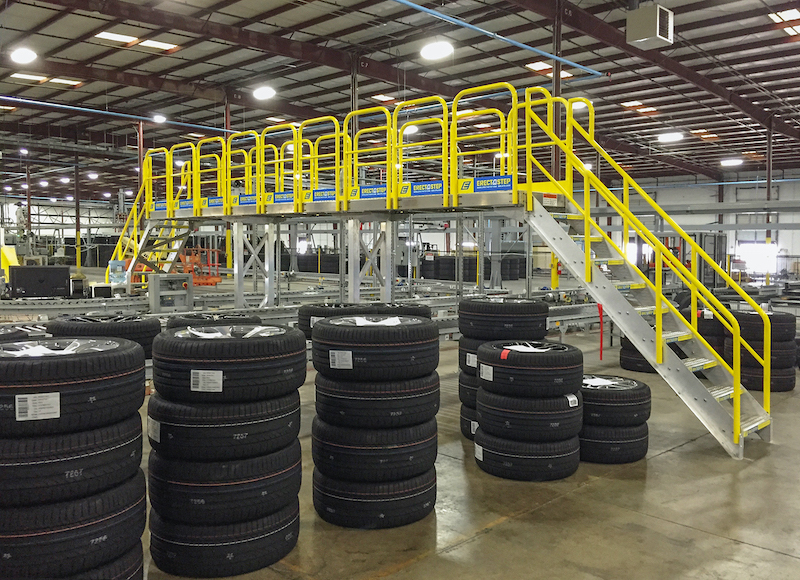 Fixed access platforms for workplace safety
